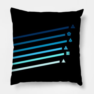 Blue Streaking Dice Pillow