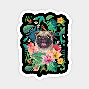 Tropical Fawn Pug 11 Magnet