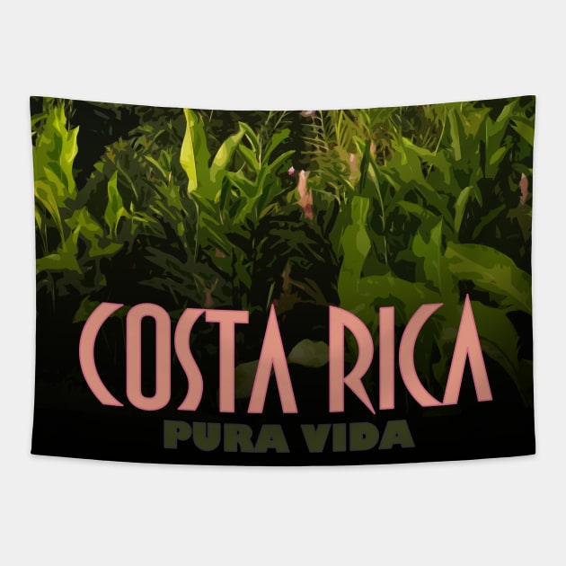 Costa Rica Pura Vida Tapestry by Heartsake