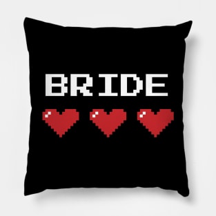 Bride Pixel Heart Pillow