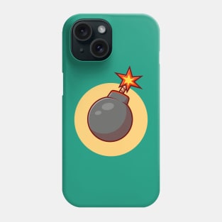 Bomb Cartoon Vector Icon Illustration (2) Phone Case