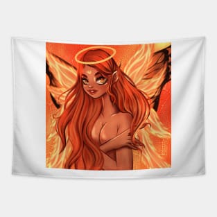 Girl on Fire Tapestry