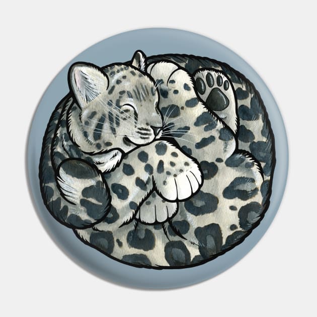 Snow leopard cub Pin by animalartbyjess