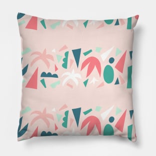 Abstract Shape Stripes Pillow