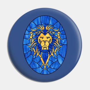 Stained Glass Lion Pin