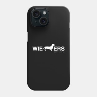 Wieners Dachshund SMOOTH COAT (White) Phone Case