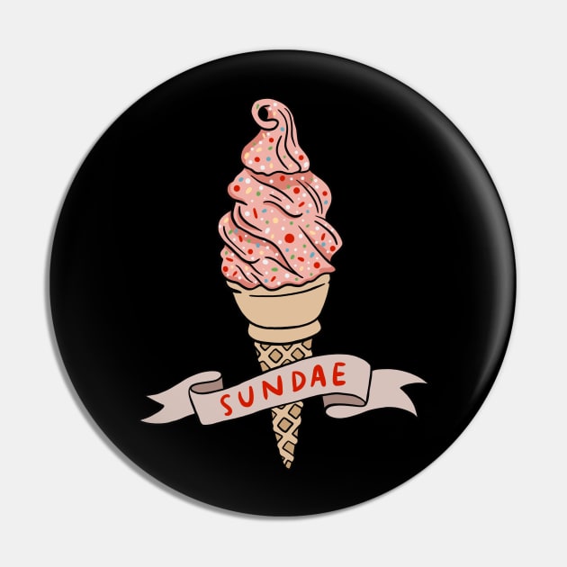 Ice Cream - Sunday Mood Pin by isstgeschichte