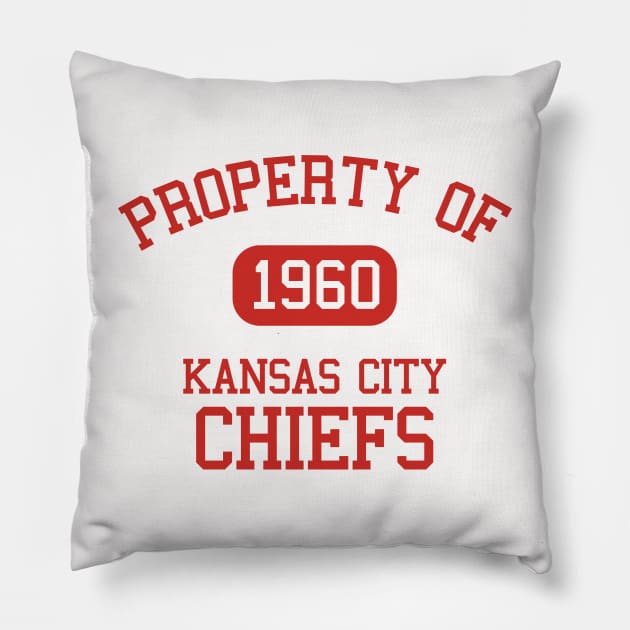 Property of Kansas City Chiefs Pillow by Funnyteesforme