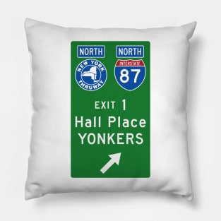 New York Thruway Northbound Exit 1: Hall Place Yonkers Pillow