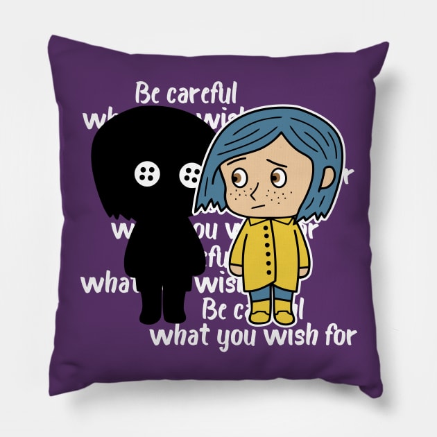 Coraline Pillow by maira_artwork