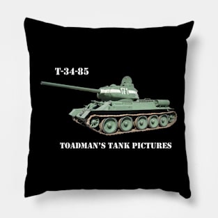 T-34-85 Medium Tank w/Toadman txt_wht Pillow