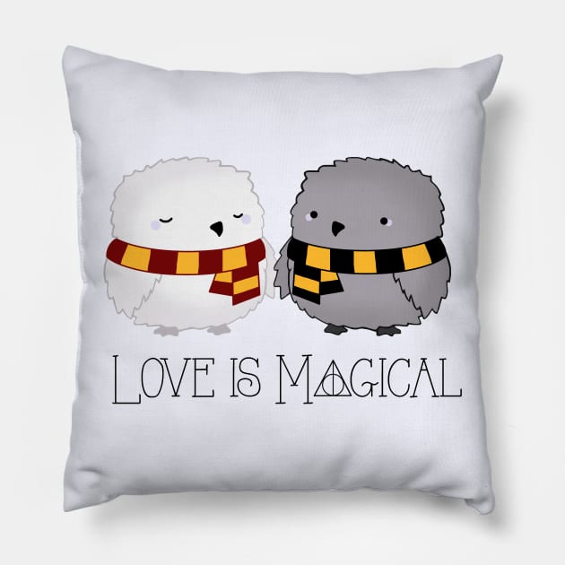 Love is Magical, Always Pillow by staceyromanart