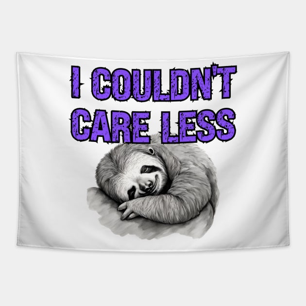 don't care attitude, lazy sarcastic sloth Tapestry by in leggings