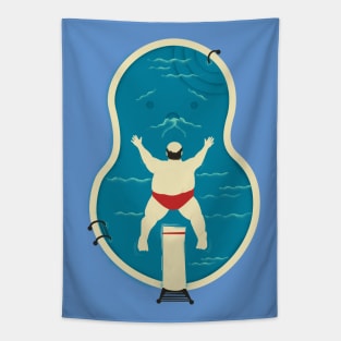 belly flop Tapestry