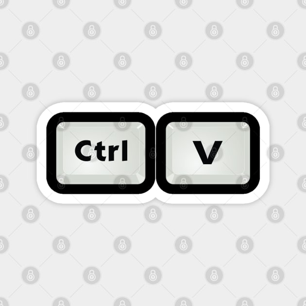 Control Copy Paste Ctrl Plus Gift Matching Couple Magnet by Grabitees