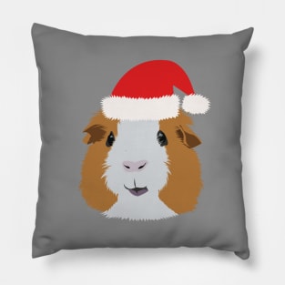 Christmas Orange and White Guinea Pig Pillow