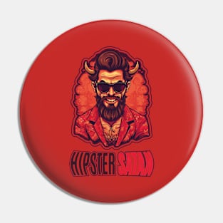 Hipster Satan Pin