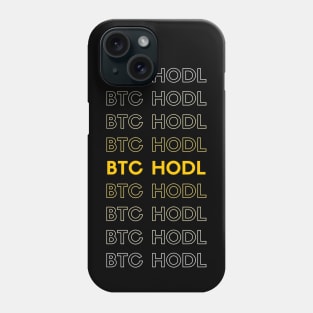 BTC HODL Typography Phone Case