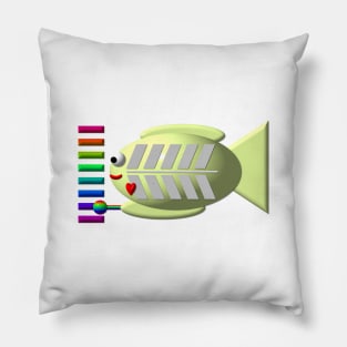 Cute X-Ray Fish with a Xylophone Pillow