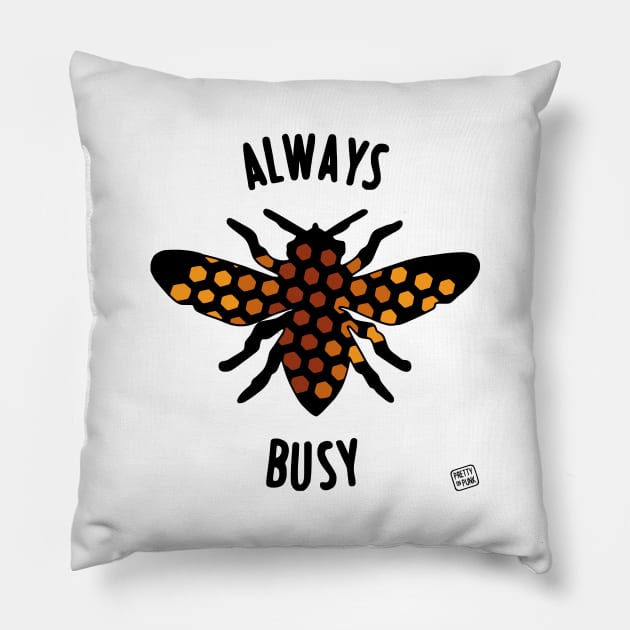 Always Busy Bee Pillow by prettyinpunk