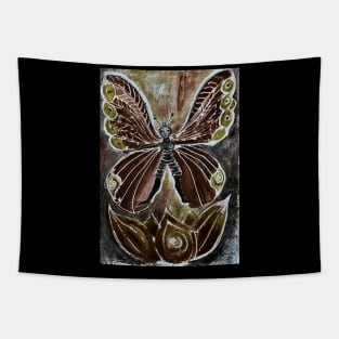 Dark Butterfly Metamorphosis Tapestry