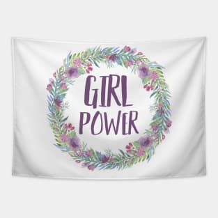 GIRL POWER - Flower Wreath Tapestry