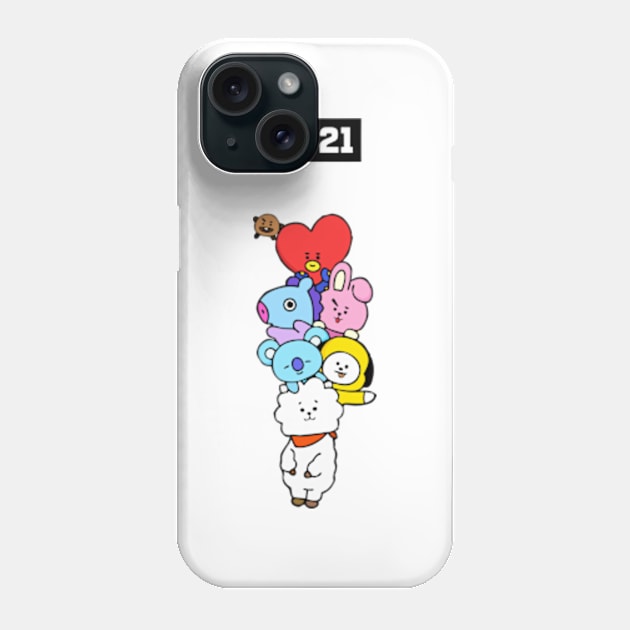 bt21 bts exclusive design 3 Phone Case by Typography Dose