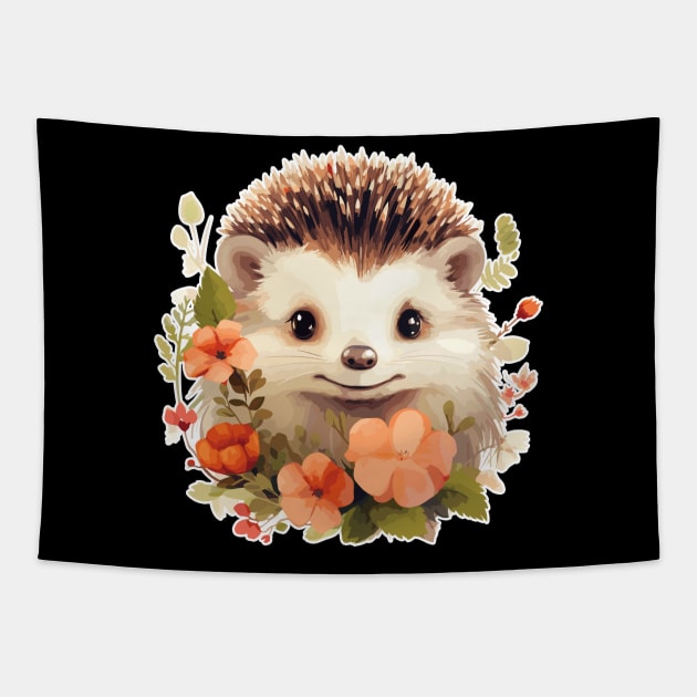 Cute hedgehog Tapestry by Onceer