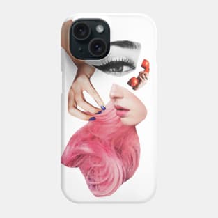 Telephone Girl with Pink Wig Phone Case