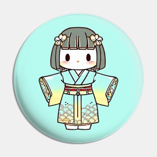 Kokeshi Japanese Doll Pin