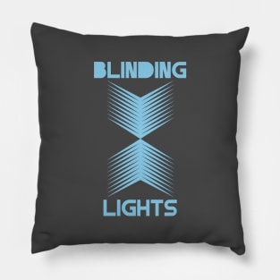 Blinding Lights, blue Pillow