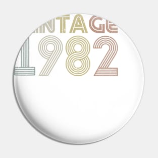 37th Birthday Gift Vintage 1982 Classic Pin