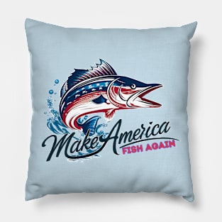 Patriotic Walleye: Make America Fish Again Pillow