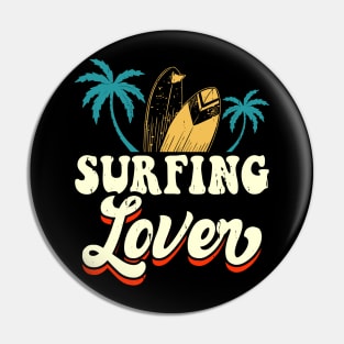 Surfing Lover T Shirt For Women Men Pin