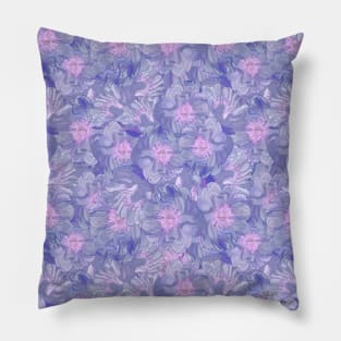 Peonies in Purple Repeating Design Pillow