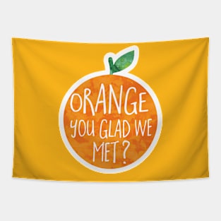 ORANGE you glad we met? Tapestry