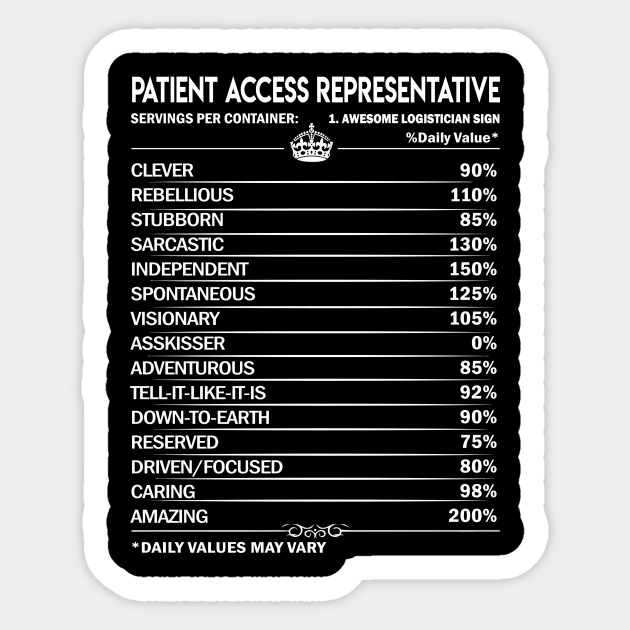 Patient Access Representative T Shirt Daily Factors 2 Gift Item Tee Patient Access Representative Sticker Teepublic Uk