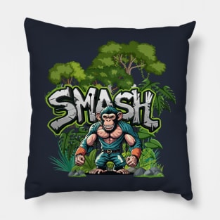 Smash Ape Grafitti jungle design Pillow