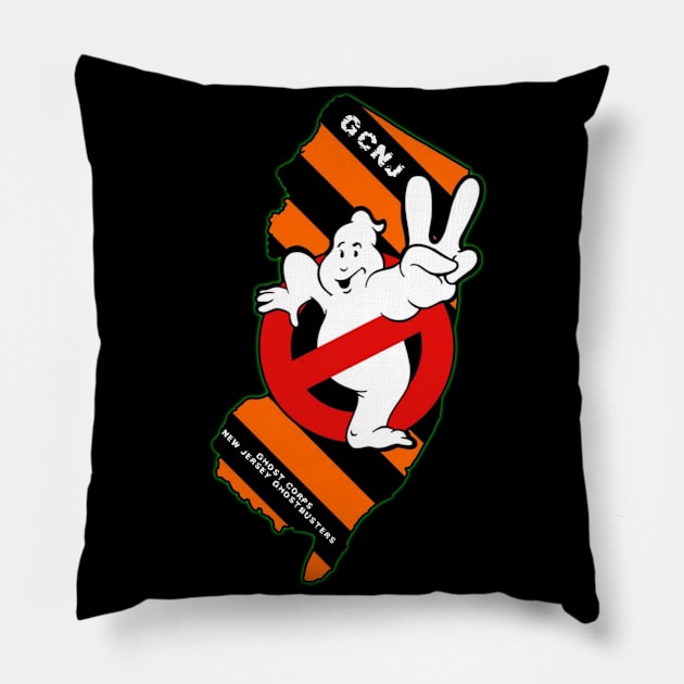 GCNJ: Halloween logo rendition Pillow by GCNJ- Ghostbusters New Jersey