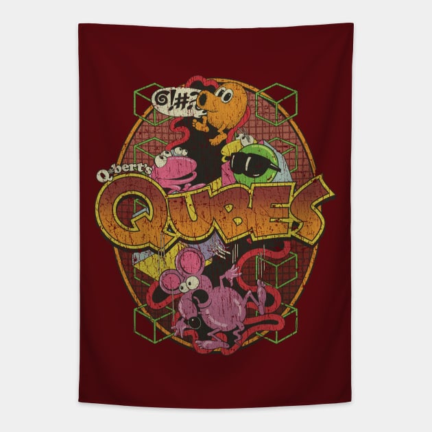 Q*bert's Qubes 1983 Tapestry by JCD666