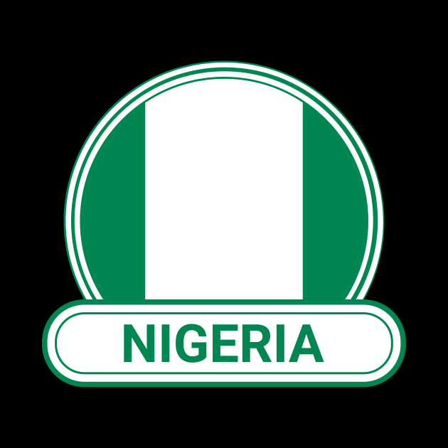 Nigeria Country Badge - Nigeria Flag by Yesteeyear