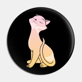 Peach Melba Kitsch Cat Pin