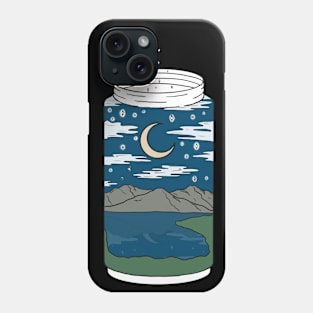 Colored Night Landscape in a Jar Phone Case