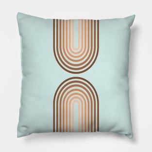 Double Orange Boho Rainbows Pillow