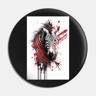 Zebra Ink Painting Pin