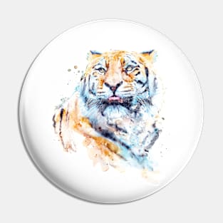 Siberian Tiger Looking Up Pin