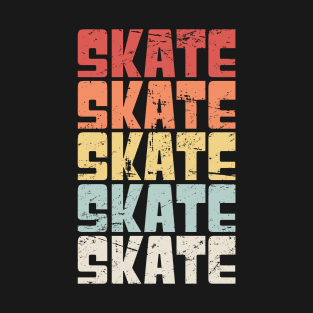 Retro 70s SKATE Text T-Shirt