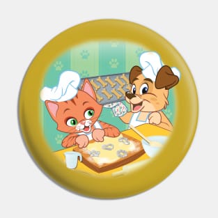 CAT AND DOG BAKERS Pin