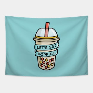 Bubble Tea - Popping Boba - Let's Get Popping Tapestry