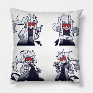 loremaster poses examtaker (helltaker) Pillow